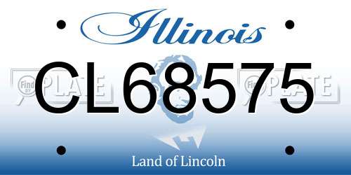 CL68575 Illinois License Plate