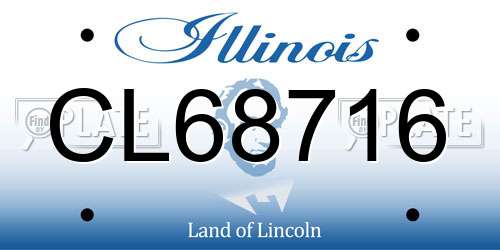 CL68716 Illinois License Plate