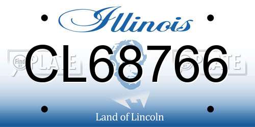 CL68766 Illinois License Plate