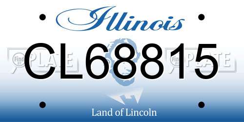 CL68815 Illinois License Plate