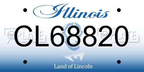 CL68820 Illinois License Plate