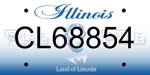 CL68854 Illinois License Plate
