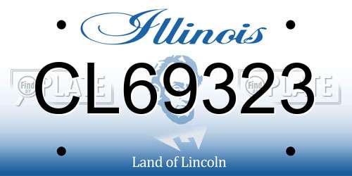 CL69323 Illinois License Plate