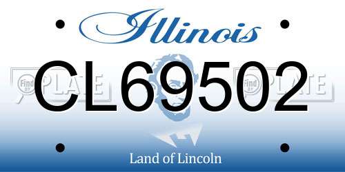 CL69502 Illinois License Plate