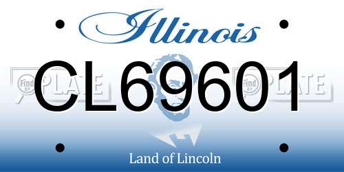 CL69601 Illinois License Plate