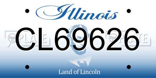 CL69626 Illinois License Plate