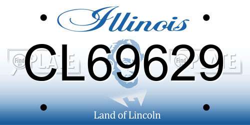 CL69629 Illinois License Plate