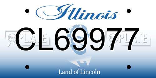 CL69977 Illinois License Plate