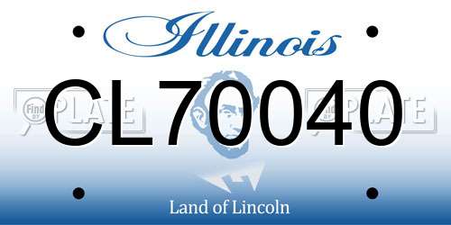 CL70040 Illinois License Plate