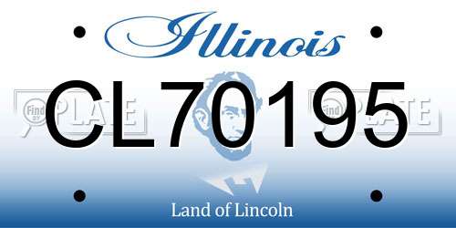 CL70195 Illinois License Plate