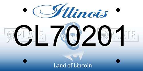 CL70201 Illinois License Plate
