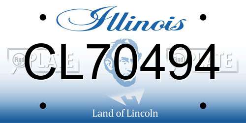 CL70494 Illinois License Plate