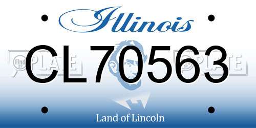 CL70563 Illinois License Plate