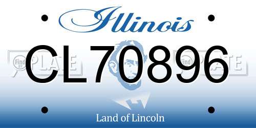 CL70896 Illinois License Plate