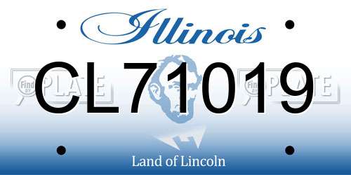 CL71019 Illinois License Plate
