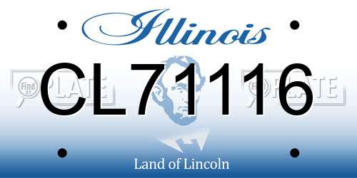 CL71116 Illinois License Plate