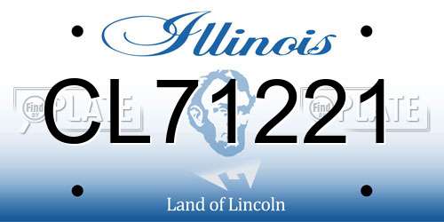 CL71221 Illinois License Plate