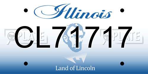 CL71717 Illinois License Plate