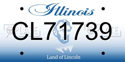 CL71739 Illinois License Plate