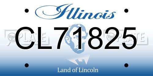 CL71825 Illinois License Plate