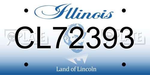 CL72393 Illinois License Plate
