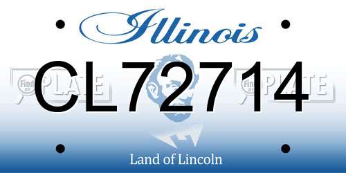 CL72714 Illinois License Plate