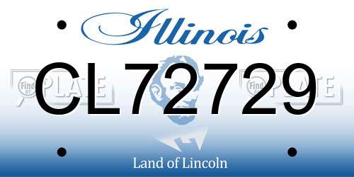 CL72729 Illinois License Plate