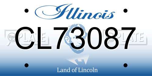 CL73087 Illinois License Plate