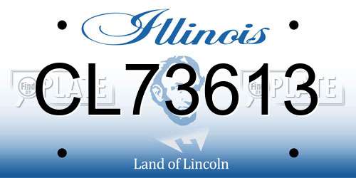 CL73613 Illinois License Plate