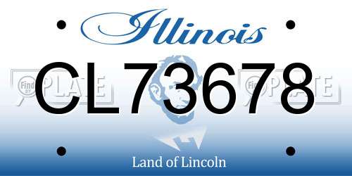 CL73678 Illinois License Plate