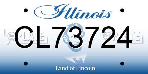 CL73724 Illinois License Plate