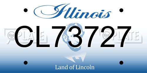 CL73727 Illinois License Plate