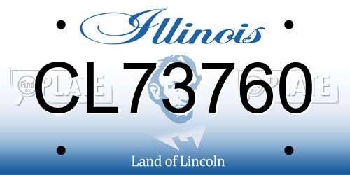 CL73760 Illinois License Plate