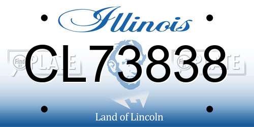 CL73838 Illinois License Plate