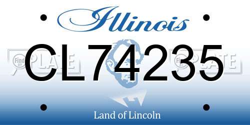 CL74235 Illinois License Plate