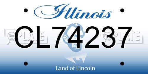 CL74237 Illinois License Plate