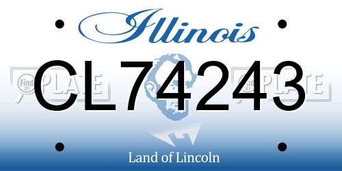 CL74243 Illinois License Plate
