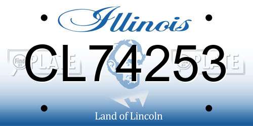 CL74253 Illinois License Plate
