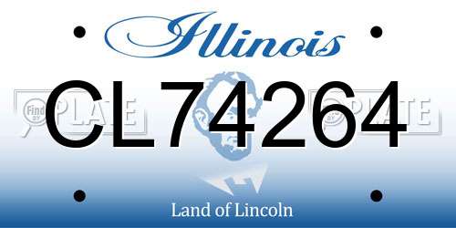 CL74264 Illinois License Plate