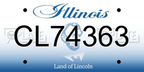 CL74363 Illinois License Plate