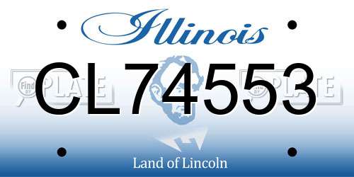 CL74553 Illinois License Plate