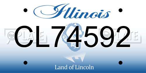 CL74592 Illinois License Plate