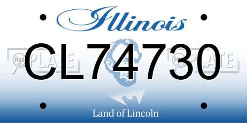 CL74730 Illinois License Plate