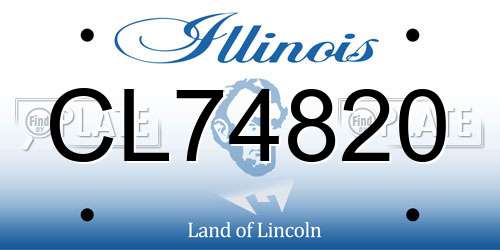 CL74820 Illinois License Plate