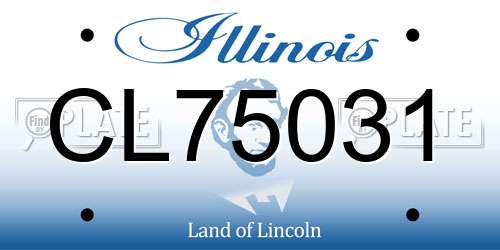 CL75031 Illinois License Plate