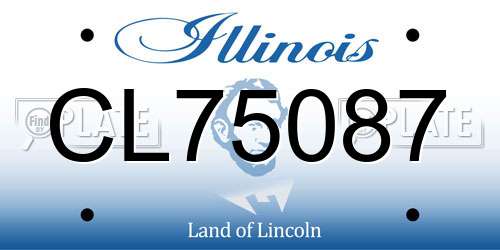 CL75087 Illinois License Plate