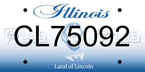 CL75092 Illinois License Plate