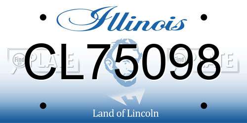 CL75098 Illinois License Plate