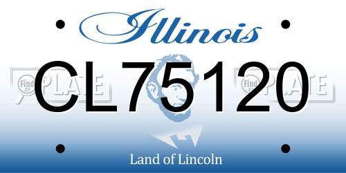 CL75120 Illinois License Plate