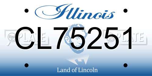CL75251 Illinois License Plate